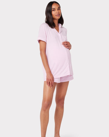 Maternity Modal Pink Button Up